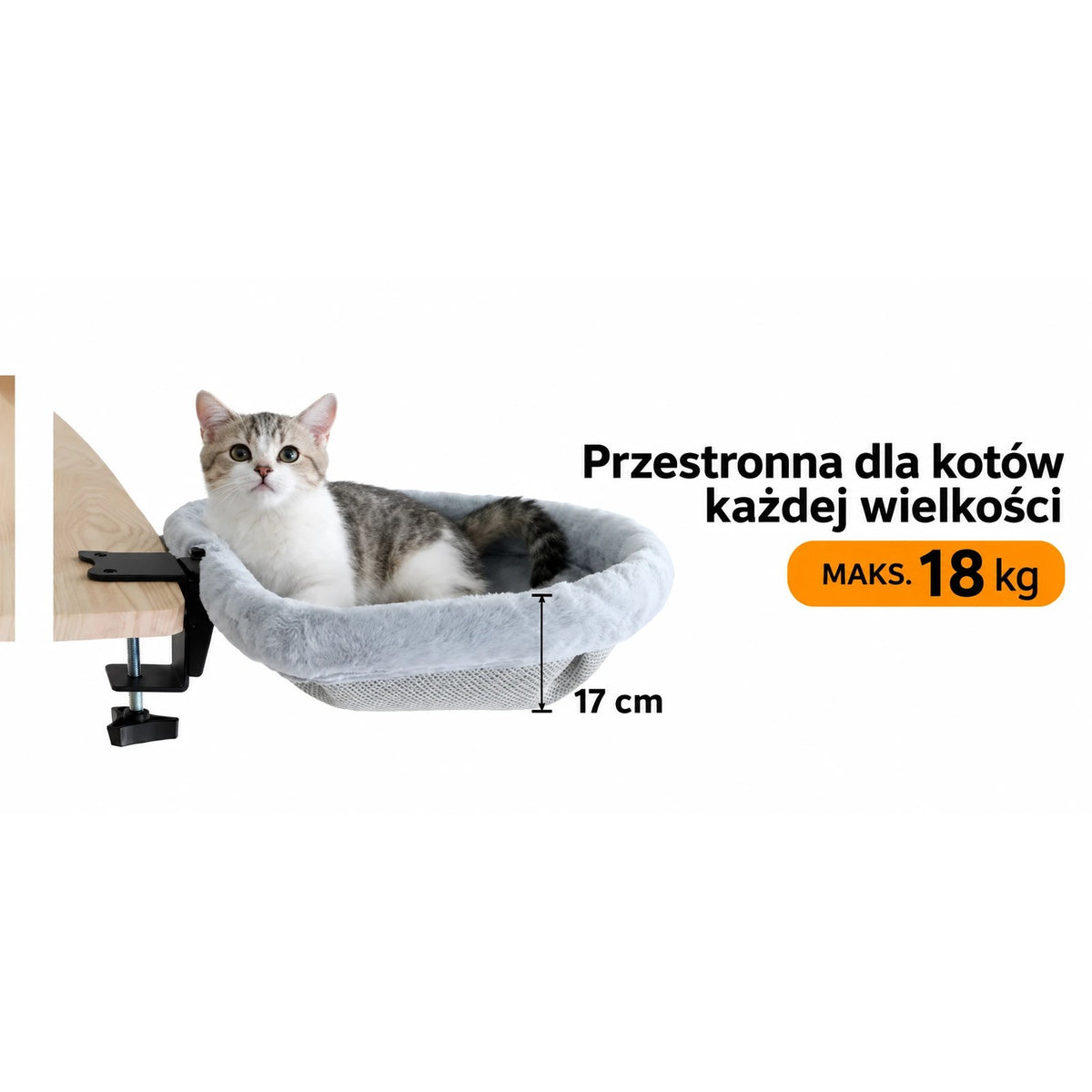 Kot w hamaku Biurkot, maksymalne obciążenie 18 kg